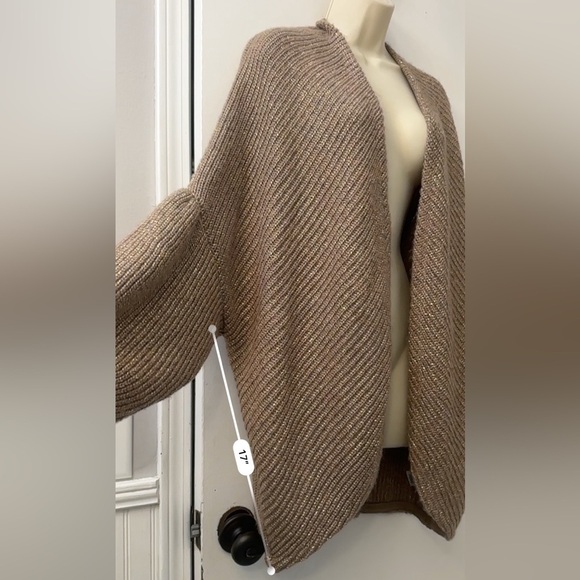 Worthington Woman 1X Women’s Metallic Knit Cocoon Cardigan Sweater - Size 1X - Picture 6 of 9